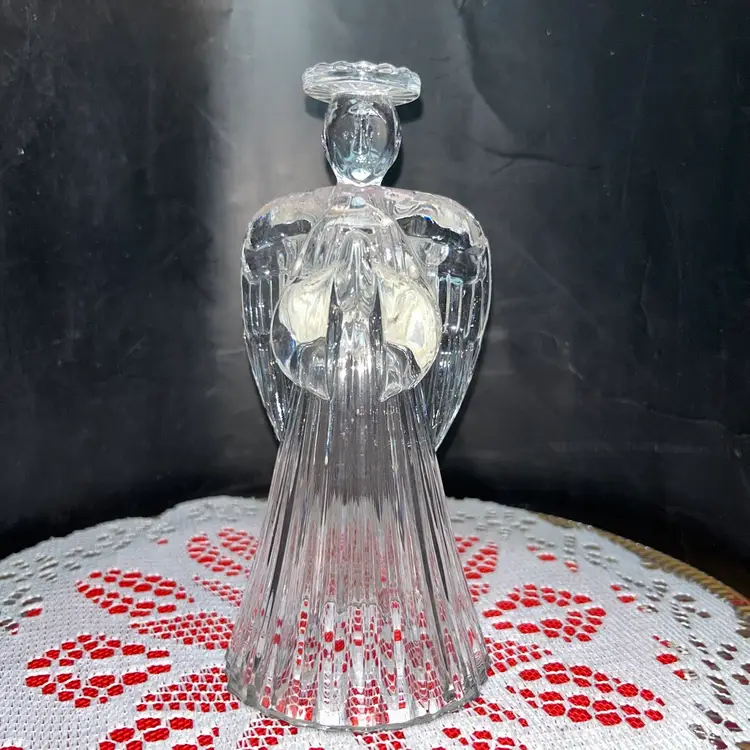 Vintage Crystal Angle Candle Holder