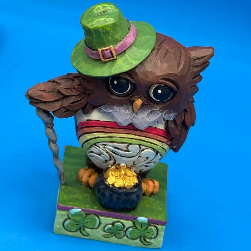 Jim Shore Heartwood Creek Irish Owl Figurine