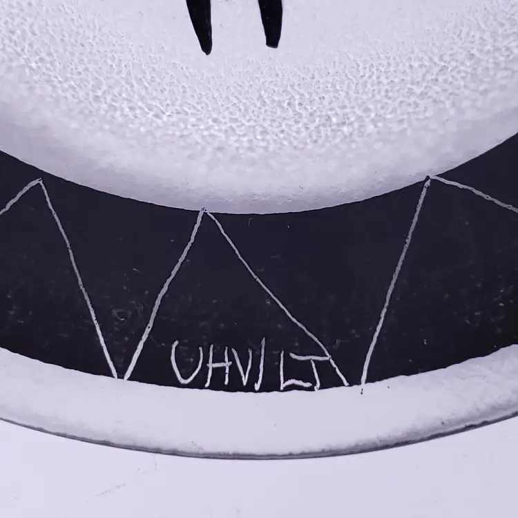 Vintage ULRICA HYDMAN-VALLIEN KOSTA BODA Black White Bird ART GLASS PLATE