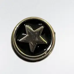 #37 Costume Silver Tone Star Pin .375”