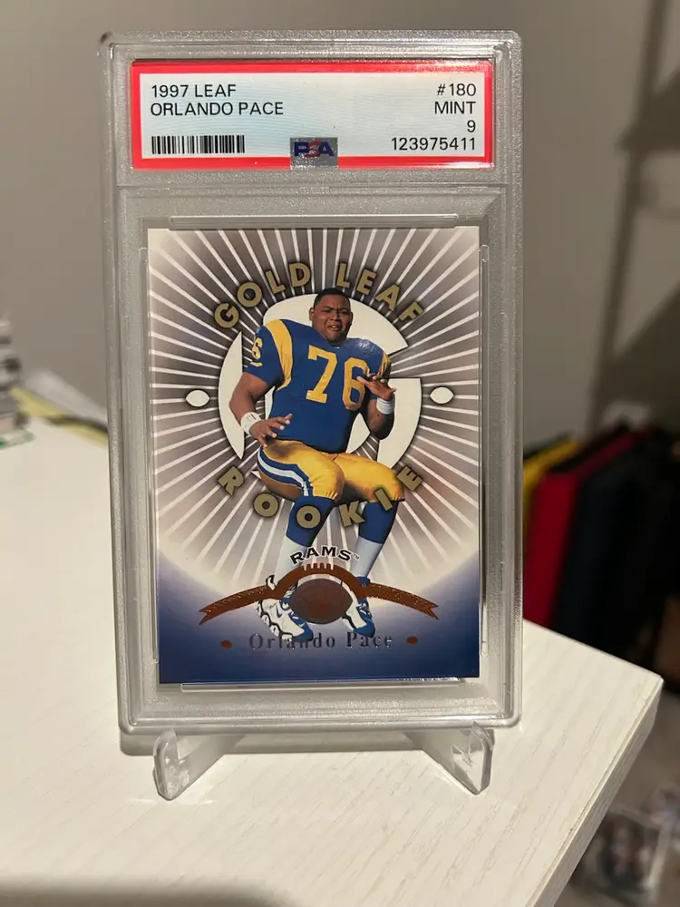1997 Leaf Orlando Pace Rookie PSA 9 Card No. 180