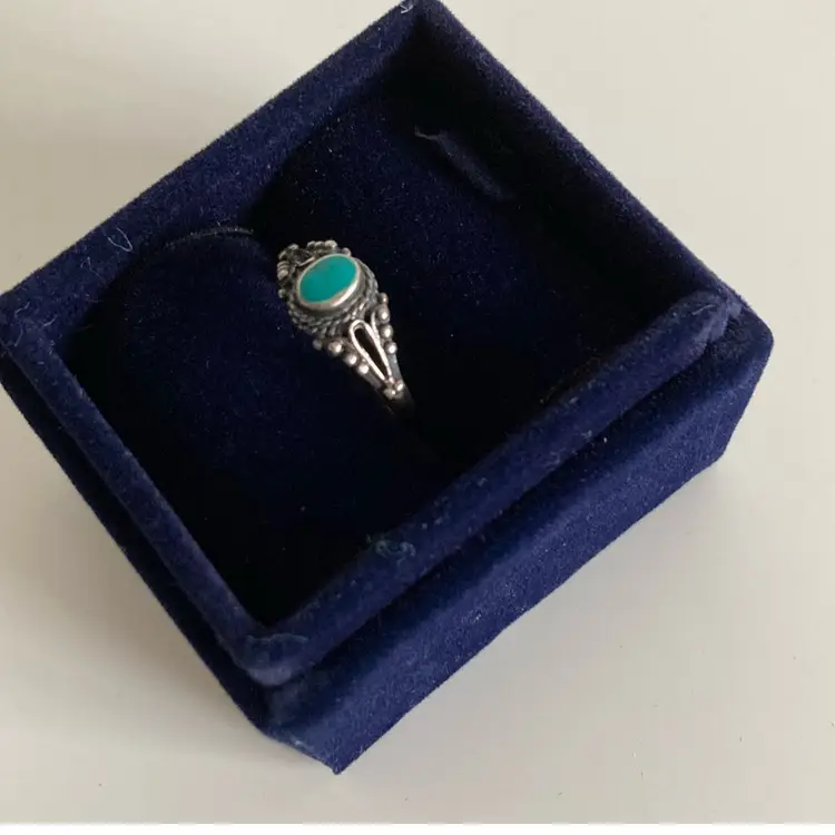 Vintage Southwestern Navajo Turquoise Ring Size 5 1/2