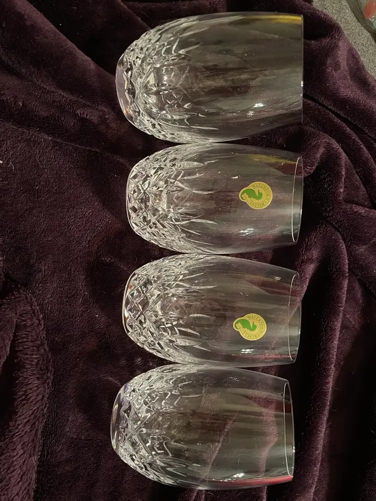 Waterford Crystal Lismore Essence Stemless White Wine Glasses Set of 4