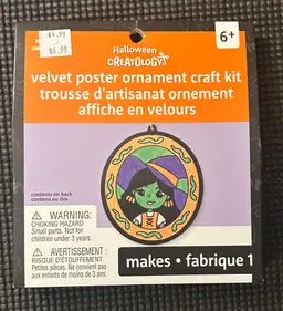 Creatology Halloween Velvet Poster Ornament Craft Kit NWT