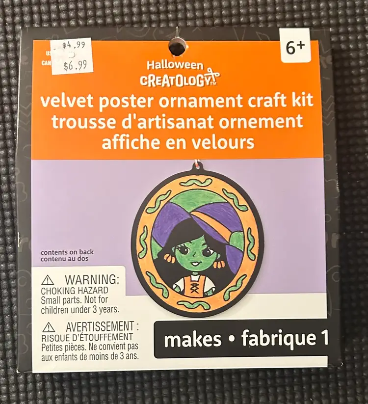 Creatology Halloween Velvet Poster Ornament Craft Kit NWT