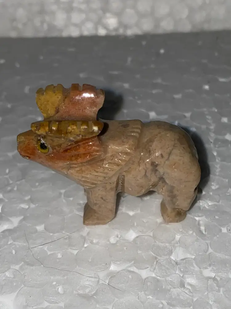 #01 Hand Carved Stone Animal Figurine made in Peru, as pictured Miniature