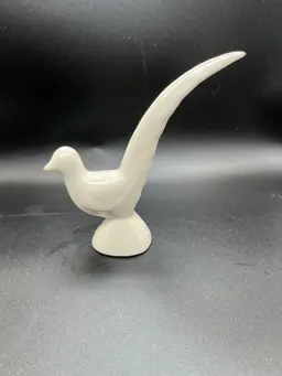 Ceramic Bird With Long Tail Figurine