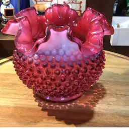 Fenton Bowl Cranberry