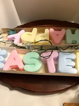 Pastel Happy Easter Light Set, 11 Lights, WORKS!