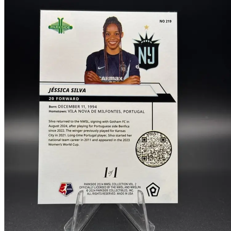 Jéssica Silva 🌈 FULL RAINBOW 🌈 2024 Parkside NWSL Vol. 2 NJ/NY Gotham FC Soccer Card