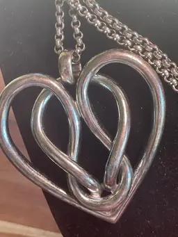 Vintage Givenchy Large Heart Knotted Necklace