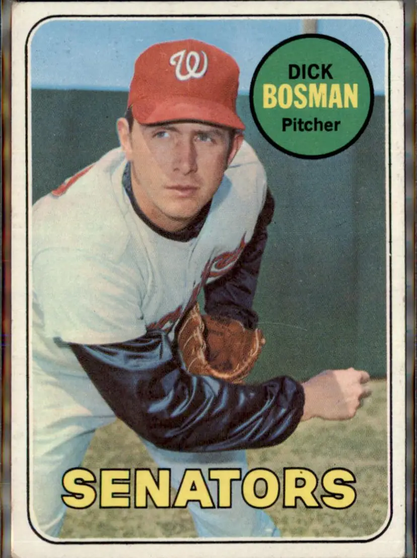 1969 Topps #607 Dick Bosman - (pk3) - Washington Senators