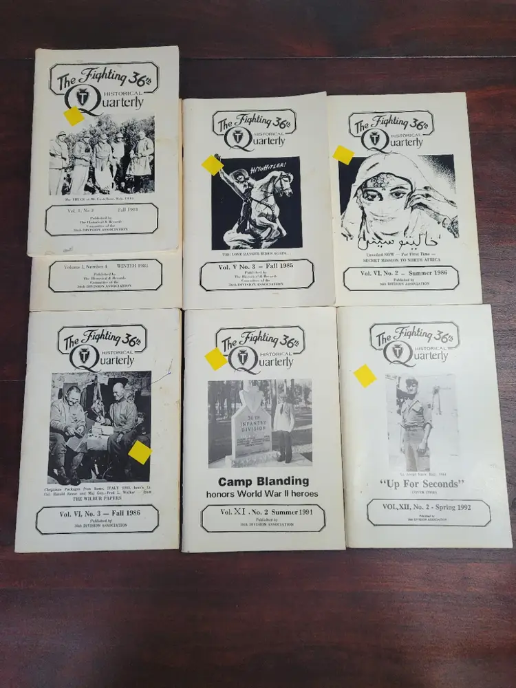 The Fighting 36th Historical Quarterly - Military LOT BOOKS