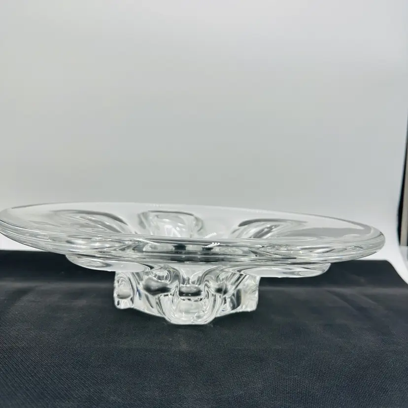 Severes Crystal Centerpiece France 14.5in Wide Large Vintage Fruitbowl Serveware
