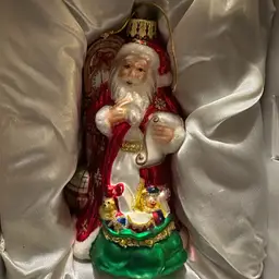 Vintage AmeriChristmas Ornament Santa 5" with Box