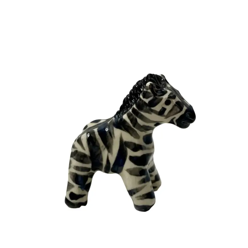 Vintage Pottery Zebra Figurine