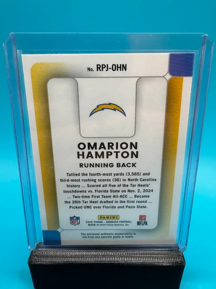Omarion Hampton Donruss Rookie Phenom RC Los Angeles Chargers