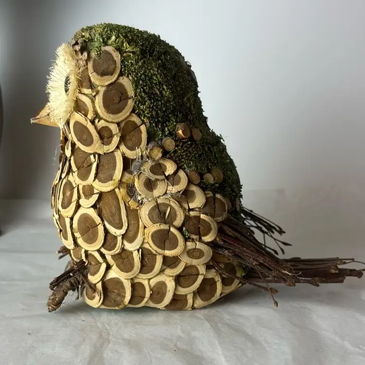 Handcrafted Wooden Owl - 6.5 Inches