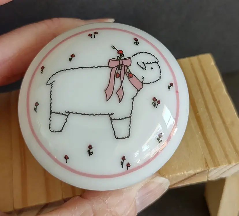 Vintage Carolyn Lary Papél Sheep/Lamb Trinket dish