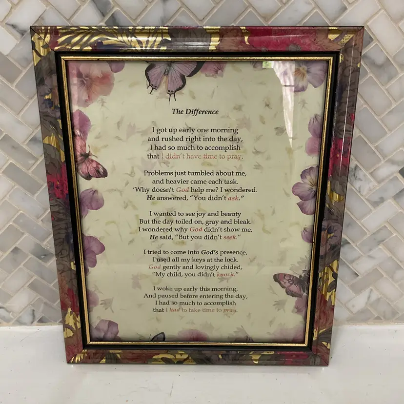 Colorful Frame With Inspirational Poem