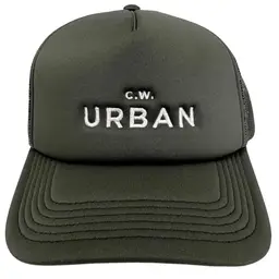 C.W. Urban CO Army Green Unisex Foam  Mesh Back Trucker Style Snapback