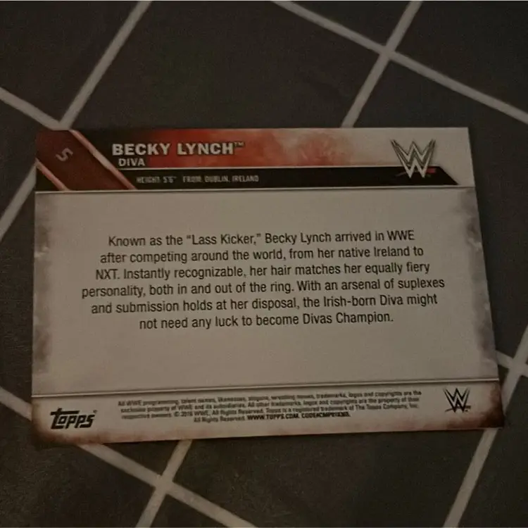 Becky Lynch 2016 Topps Rookie Card 