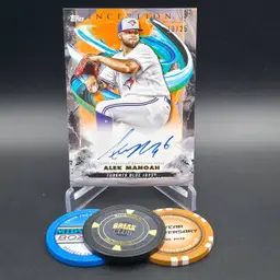 Alek Manoah Autograph 2023 Topps Inception Rookies & Emerging Stars On Card Auto Orange Parallel Numbered 10/25 Card #BRES-AM Toronto Blue Jays / Los Angeles Angels