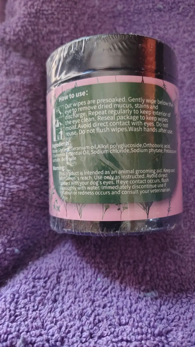 Ordora pet finger eye wipes