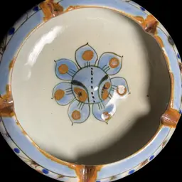 Mexican Tonala Ken Edward’s Folk Art Pottery Dish Ashtray