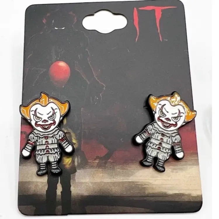 Halloween Villain Penny Wise Clown IT Earrings And Time To Float Bracelet WB