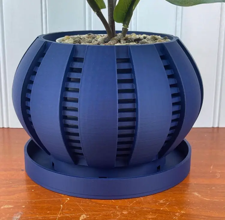 The Arik Indoor Orchid Planter Pot with Drainage Tray, Modern Unique