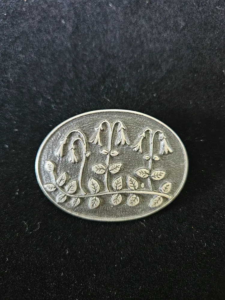 Pewter E.F. Designs Sweden Brooch