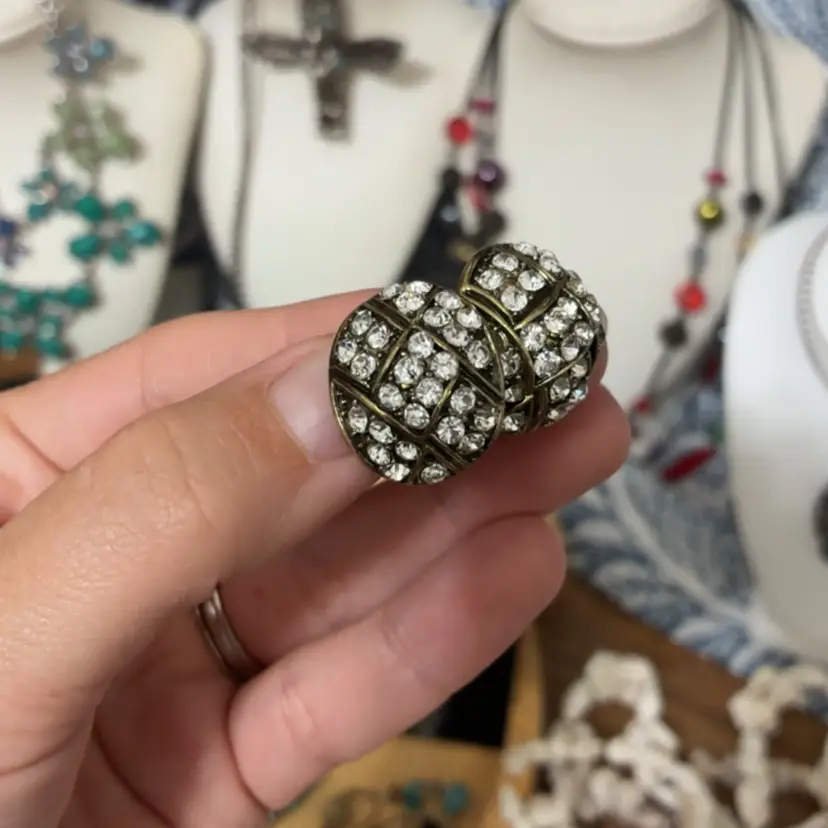 Rhinestone Costume Earrings