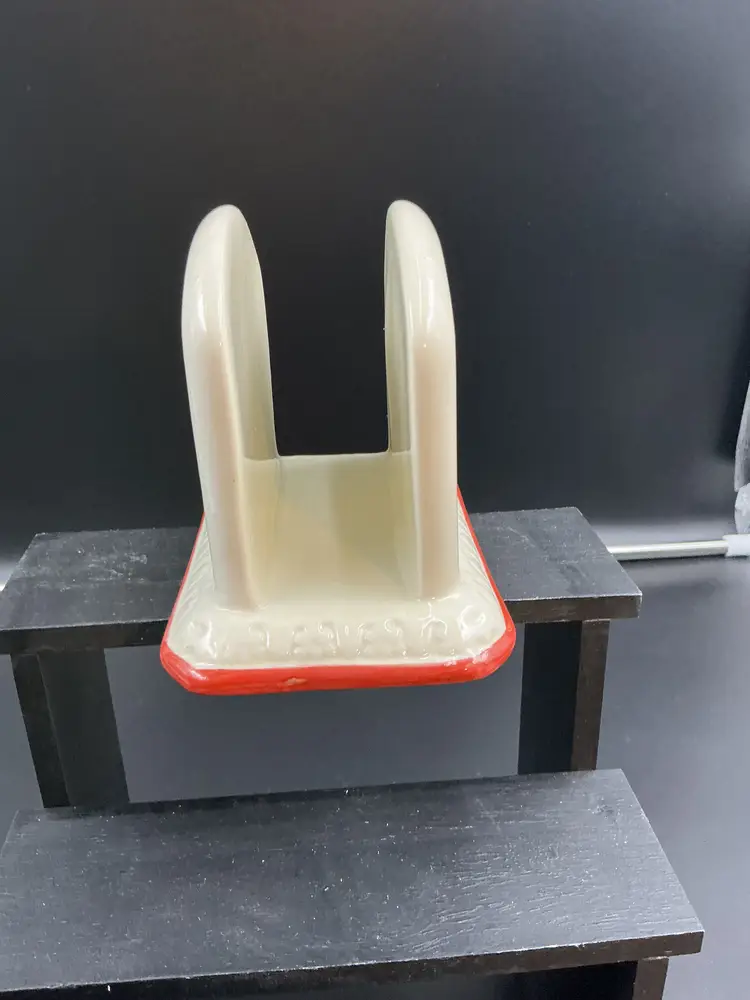 Ceramic Avon Sweet Country Harvest napkin holder, 1970s