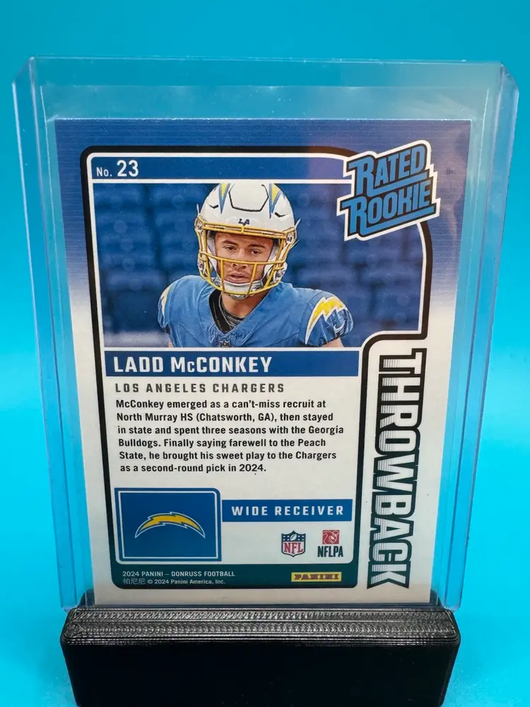 Ladd Mcconkey Donruss Rated Rookie Throwback RC Los Angeles Chargers