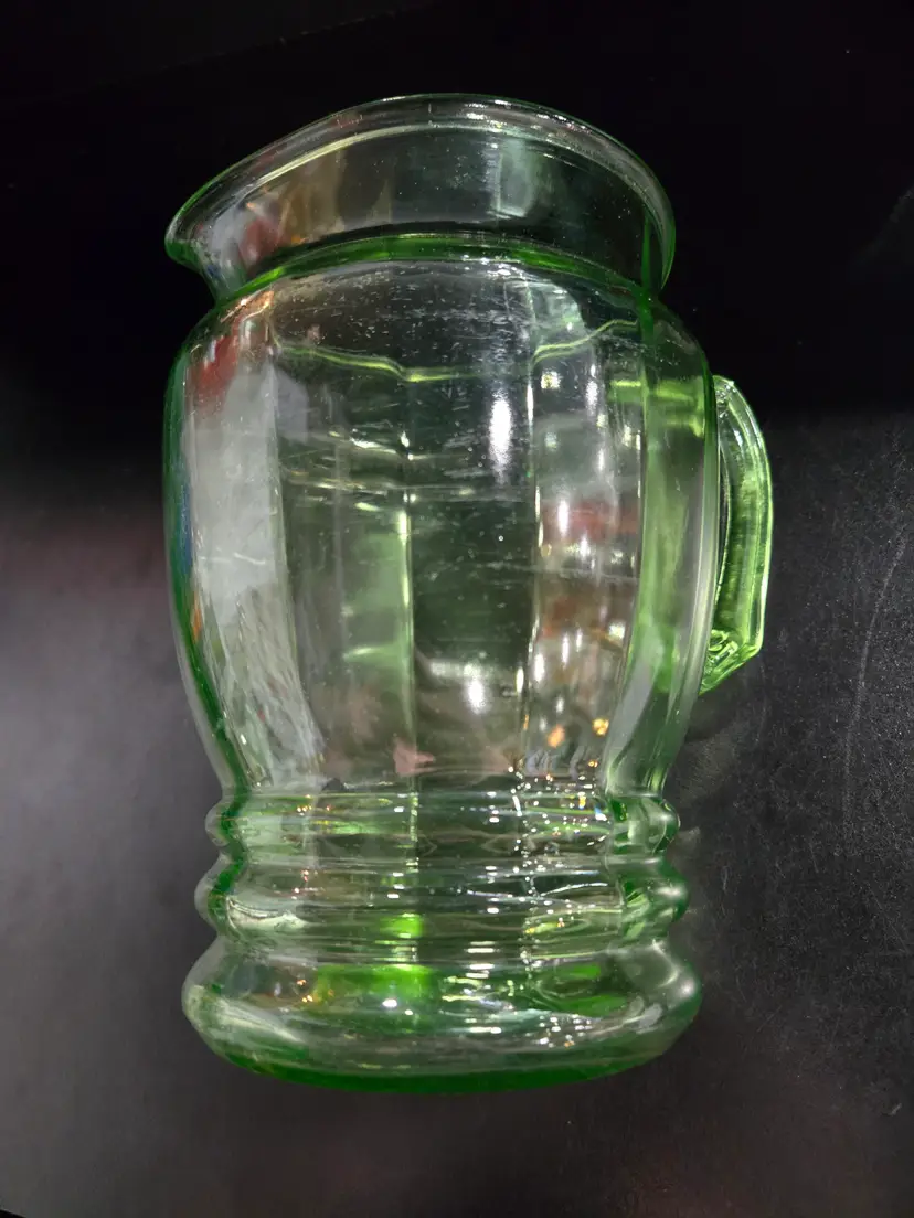 Vintage Vaseline uranium glass pitcher