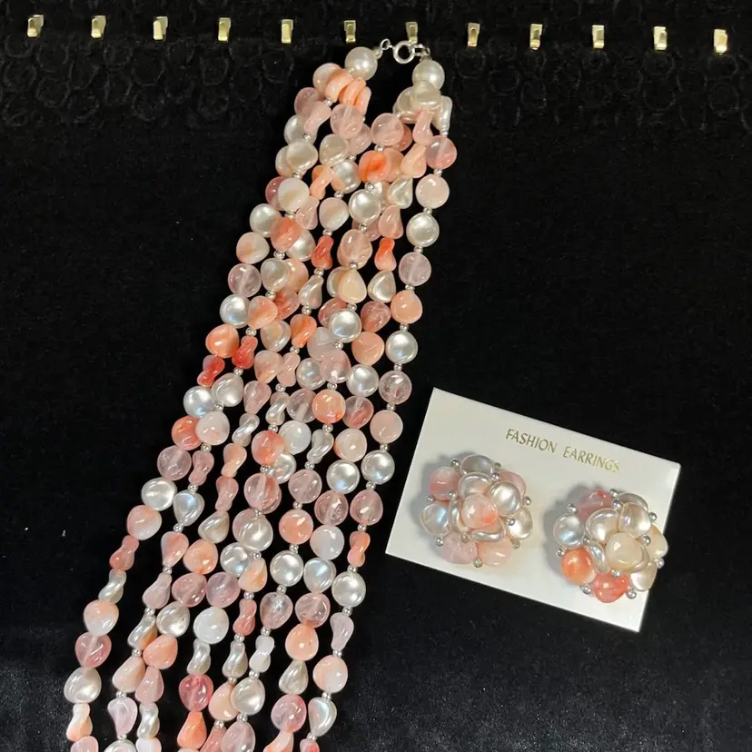 Necklace and Clip Earring Set