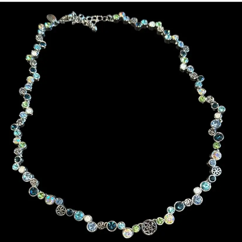 Lia Sophia Happy Hour Blue Crystal Necklace