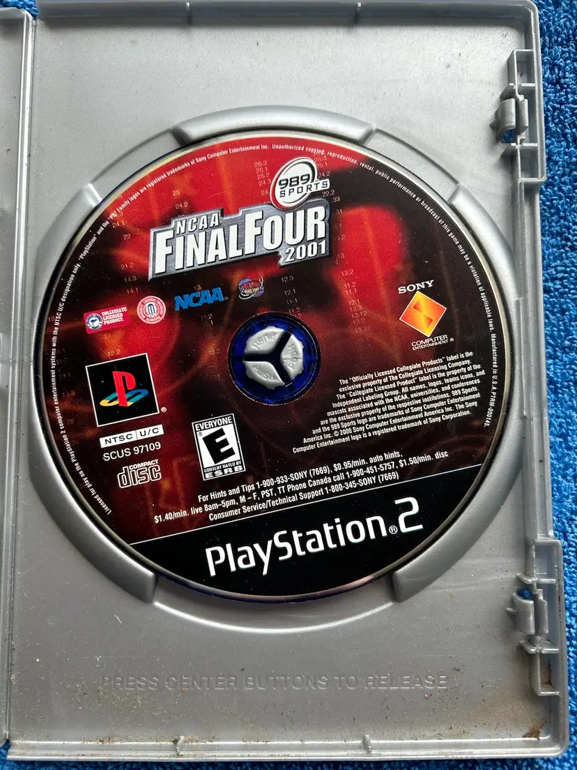 NCAA Final Four 2001 - Sony PlayStation 2 PS2 Manual & Case Included