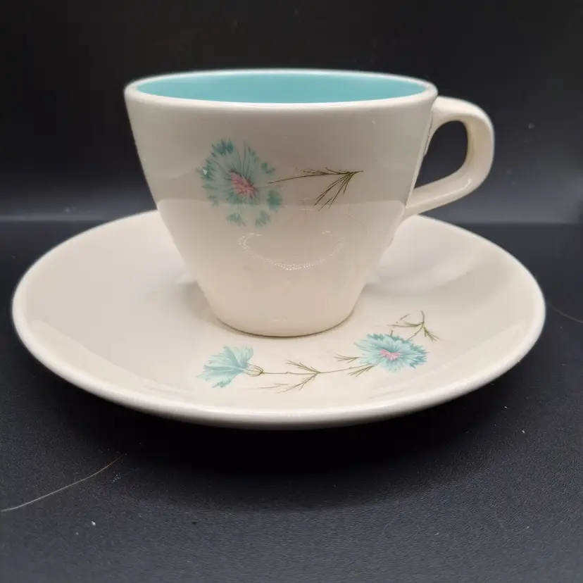 Vintage Taylor Smith Taylor Tea Cup Saucer Set Boutonniere Pattern