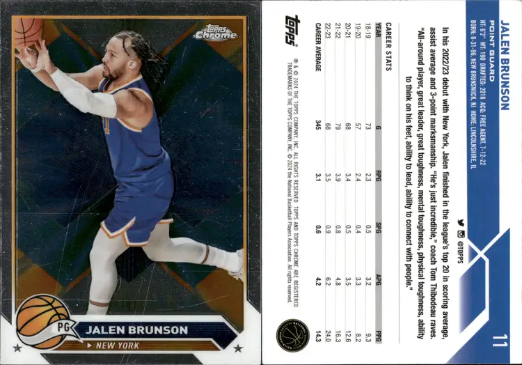 Jalen Brunson Lot of 18 Basketball Cards New York Knicks   CC9