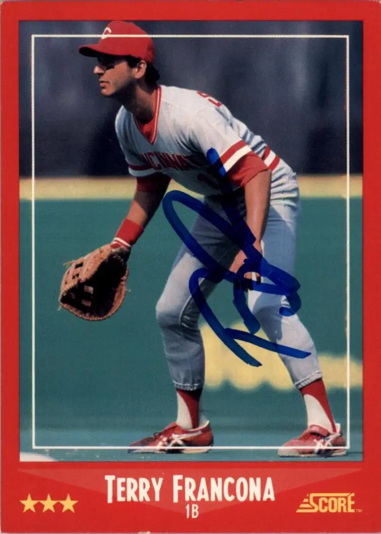Terry Francona Signed Cincinnati Reds 1988 Score #297