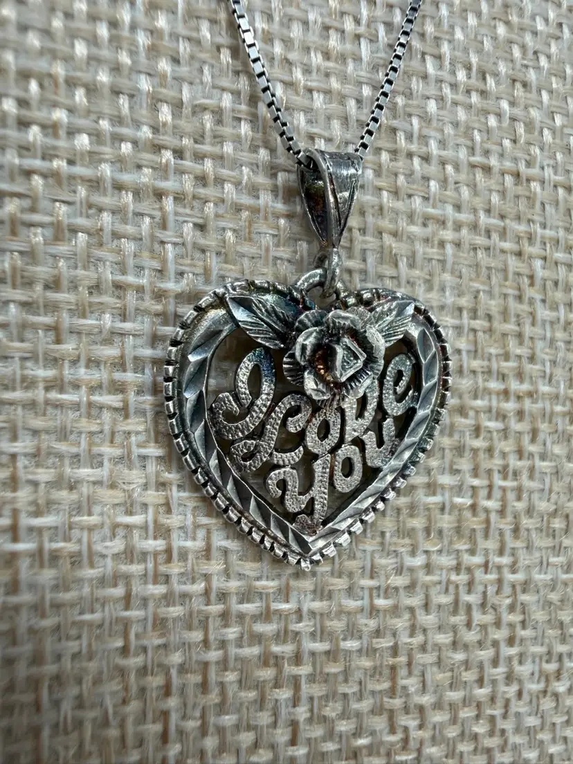 Sterling Silver “I Love You” Necklace