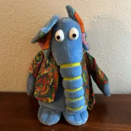 Vintage AmToy Edison the Elephant Plush 1981 12" The Great Space Coaster RARE