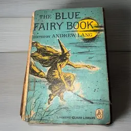 The Blue Fairy Book Andrew Lang 1959 w/ Green  Witch on Cover VTG, Please Read