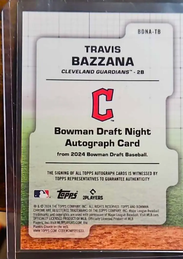 2025 Bowman Draft Night Travis Bazzana Auto/25