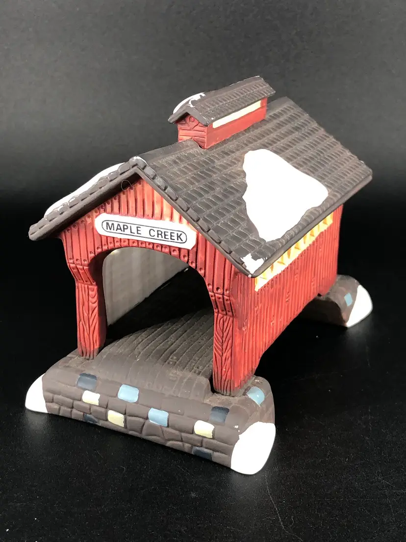 Dept 56 Christmas Village Maple Creek Covered Bridge