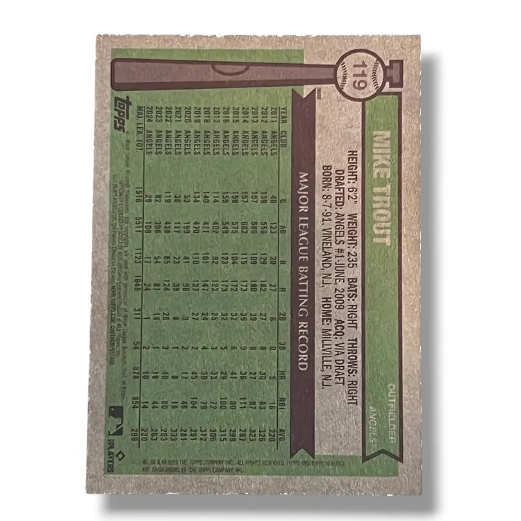 2025 Topps Heritage Mike Trout Image Variation SSP #119c