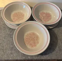 Noritake Primastone Love Bird Pattern Saucers and Bowls  # 3196