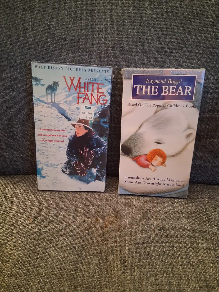 NEW - White Fang & The Bear VHS Bundle ~ Classic Family Films